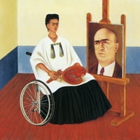 Frida Kahlo Autoportret sa portretom dr. Farill - platnene ili štampane zidne umjetnosti