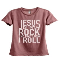Isuse je moj stijen i tako sam kotrljao žensku modnu opuštenu majicu Tee Heather Rouge Mali