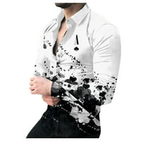 Muški kaputi i jakne čišćenje muški kontrastni ispisani ispisani ispisani rever majica casual jakna