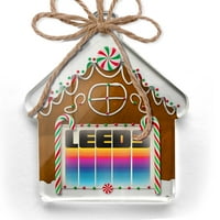 Ornament tiskani jedan na strani Retro CITES Države Države Leeds Božić Neonblond