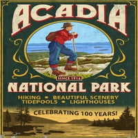 Nacionalni park Acadia, vintage motikov znak, slave godine