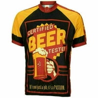 Biciklistički dres Tester za pivo Kratki rukav 19 Zip muški biciklistički dres
