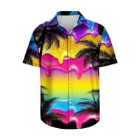 Muške labave košulje Popust Modni tropski tinejdžer Tebers Prodaja ljeto kratkih rukava majica rever