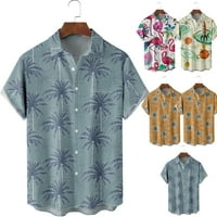 Unizno dugme niz havajske majice Ispisuju laganu odeću za muškarce dječake