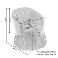 Posteljina tkanina Stručna stolica za okretni stolica sa plisiranom suknjom za dnevni boravak spavaće