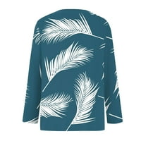 Duks bazyrey za žene plus veličine dugih rukava trendy prugasti labavi bluze V-izrez casual pulover