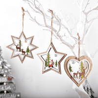 Božićni ukrasi Božićni drveni viseći ukrasi Drveni privjesci za odmor za odmor