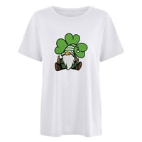 Yyeselk Womens St. Patrick's Day Prevelizirani grafički majica Ljeto Ležerne prilike TEes Tunic Tops