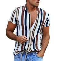 B91XZ Radne košulje za muškarce Men Ležerne prilike za tiskane majice Modne top bluze, veličina XL