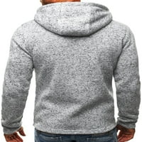 Muški čvrsti dres u boji punog zip hoodie athletic-fit plus veličina svjetla