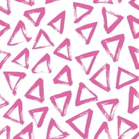 Ručno nacrtano trouglovi tkanina - basHelful Pink