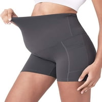 Žene Sportske kratke hlače Inseam Srednji struk džepovi za telefon Yoga Trčevi kratke hlače Tummy Control