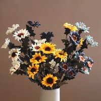 Jaspee umjetni suncokret Bouquet PE pjena suncokret Vrt Art Obiteljski blagovaonica STOLNI PARTY Vjenčanje