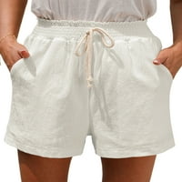 GRIANLOOK WONE Ljetne kratke hlače sa džepovima za crtanje elastičnih struka ruched kratke hlače Ljetna
