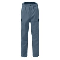 Aaiyomet muške teretne hlače Sezone modne jednostavne čvrste boje elastične struke Casual pantalone