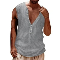 Majice za muškarce Grafički ljetni modni ležerci kopča 3D digitalni tisak bez rukava bez rukava bluza
