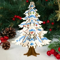 Heiheiup božićni ukrasi obojani božićno stablo desktop ukras drvene mini božićne ukrase na ukras za