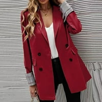 SojighXZC radna kancelarija Blazer jakna dugi rukavi odjeća za odijelo za žene otvorene prednje boje kardigan lagani kaputi