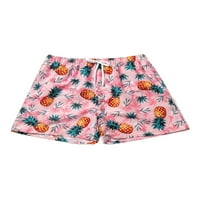 Leuncero Men Classic Fit Holiday Plažni kratke hlače ravno dno ljetne baggy mid friik plaže sa džepovima