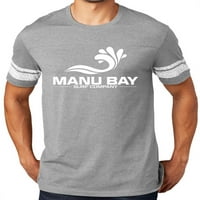 Manu Bay Surf Company White logotip majica, majica, mali Heather Nickel White
