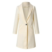 Modni ženski topli FAUS kaput kardigan zimski čvrsti dugi rukav gornji odjeća HOT6SL4884318