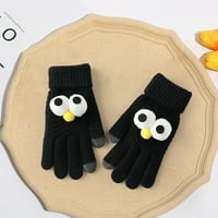 Rukavice za dodir za vremenske grede Ostanite toplim elegantnim sa par crtanih očiju Decor zimski rukavice