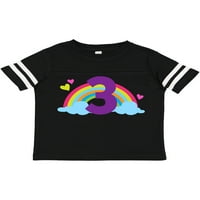 Inktastic 3. rođendan Rainbow broj poklon majica Toddler Toddler Girl Majica