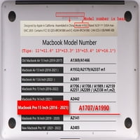 Kompatibilni poklopac školjke tvrdog slučaja MACBOOK Pro 15 s mrežnom ekranom kablske veze: A1990 &