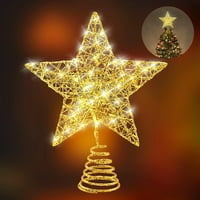 Božićni dekor promocija Božićna stabla ukras svjetla LED bakrena žica Svjetla zvijezda kovanog gvožđa