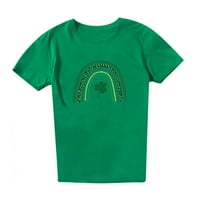 Ženski ljetni vrhovi, Ženski ST Patricks Day Print TEE kratki rukav Tunic Plus size labave majice