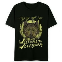 Muškarci i žene Dobrodošli u Wolfsburg Wolf Majica Casual s kratkih rukava na vrhu majica