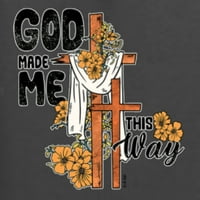 Divlji Bobby Bog me je na taj način naišao na križ sa suncokretama Inspirational hrišćanski majica dugih