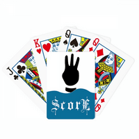 Tri gesta obrisa uzorka rezultata poker igračke kartice INDE IGRE
