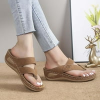 Sandale za žene za žene Papuče Ležerne ženske cipele Udobna platforma Flip Flops Ljetni luk Podrška veličini 4,5