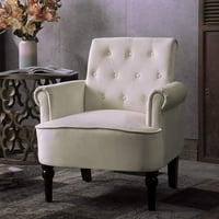 Moselota Elegantna gumba Tufted klupska stolica naglasak fotelje na fotelje za ruke Jastuk za dnevnu