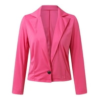 Akiihool blezer jakne za žene Poslovni povremeni casual obrezani kardigan jakna radna kancelarija Blazer