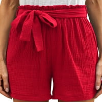 Ženske kratke hlače Ležerne ljetni ruffle pojavio elastični struk sa džepovima kratke hlače žene