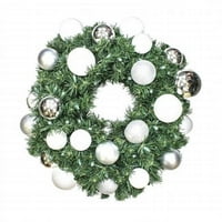 Ft. Prelit Warm White LED Sequoia vijenac ukrašen kolekcijom ornamenta
