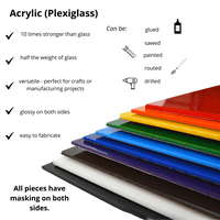 Buyplastic crna čvrsta obojena akrilna ploča od pleksiglasa odaberite veličinu i debljinu, 3 16 12 12