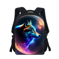 Wolf Print Student ruksak za putničku školsku torbu za djevojčice i dječake