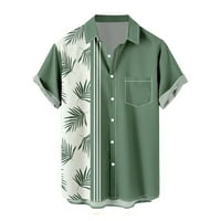 Muškarci Thirts Hawaiian Short rukav Proljeće Ljeto Rever Šarenu ispisanu majicu Modni top košulja Muški