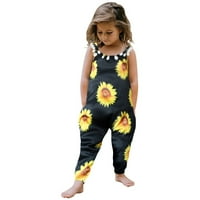 Rovga Kids Girls Baby Toddler Bodysuits cvjetni kombinezon za remen Leopard Print Romper Ljetnje reproduktne