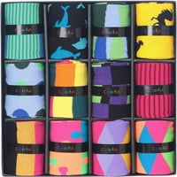 ColorFut muški parovi mekani pamučni šareni funky poklon bo haljine čarape, uklapaju cipelu 6-