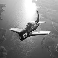Grumman F8F Bearcat u letu u blizini Chinoa, Kalifornijski poster Print