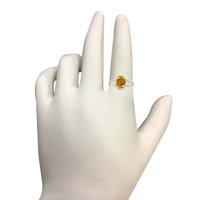 Aonejewelry 1. CARAT citrinski prsten ovalnog oblika u 10K čvrstog ruža, bijelog i žutog zlata