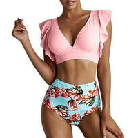 Ženske kupaće odijelo za plažu odjeća za kupanje ljeti Ženski ispisani kupaći kostim modni kupaći kostim plaža Bikini Seaside Bazen Odmor za odmor ženski trendy