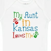 Inktastic moja tetka u Kansasu voli me poklon baby boy ili baby girl bodysuit