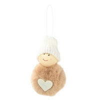 Božićni anđeo plišani kuglica Privjesak mini snjegović privjesak za lutke lutka ručno izrađena oprema