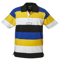 Sportoli polo majice za dječake kratki rukav Srtiped pamučna dječja košulja - plava crna žuta