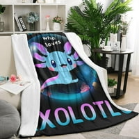Axolotl pokrivač za djevojčice, samo djevojku koja voli Axolotls poklone, mekani ugodan flanel baca